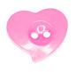 Preview: Kids button as heart made of plastic in pink 13 mm 0,51 inch
